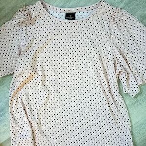 Worthington Pink Polka Dot Blouse